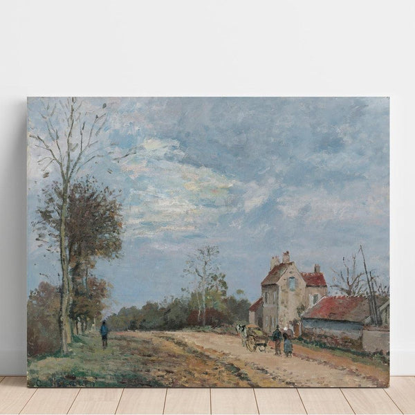 Reproductie van het schilderij La Maison de Monsieur Musy, Route de Marly, Louveciennes - Camille Pissarro