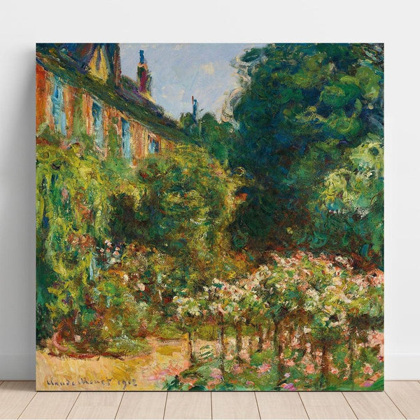 Reproductie van het schilderij Het huis van de kunstenaar in Giverny - Claude Monet