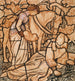 De Geboorte van Tristram - Arthur Hughes — weergave van het kunstwerk