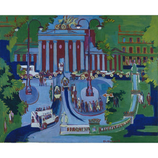 La Porte de Brandenburg - Ernst Ludwig Kirchner | Reproduction Tableau Décoration murale affiche copie