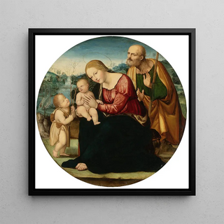 La Sainte Famille avec l'Enfant Baptiste dans un paysage - Sodoma