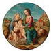 Reproductie van het schilderij De Heilige Familie met het Heilige Kind Johannes de Doper - Toscaanse school