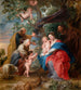 De Heilige Familie onder een appelboom - Peter Paul Rubens — weergave van het kunstwerk