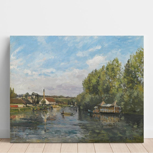 Reproductie van het schilderij De Seine in Port-Marly - Camille Pissarro