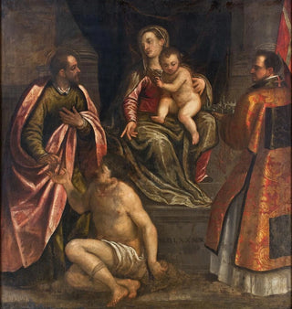La Vierge et l'Enfant avec Saint Martin et Saint Pétronius - Alessandro Maganza