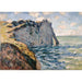 Reproductie van het schilderij La falaise d'Aval, Étretat - Claude Monet