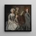 De familie van de kunstenaar die samen muziek maken - Balthasar Denner — wandpresentatie van het kunstwerk