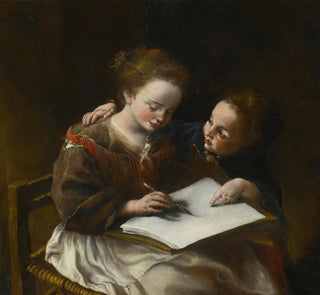 La leçon de dessin - Domenico Guidobono