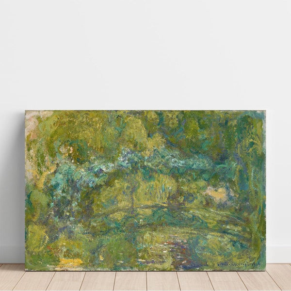 Reproductie van het schilderij De brug over de vijver met waterlelies - Claude Monet
