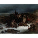 Reproductie van het schilderij La retraite de l'Armée de Napoléon à partir de la Russie en 1812 d'Ary Scheffer