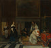 De bezoek aan de kwekerij - Gabriel Metsu — weergave van het kunstwerk