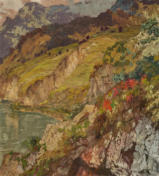 Lac alpin et rose alpine - Hugo Hodiener
