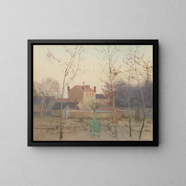Herfst aan de rand van een stad - Ladislav Mednyánszky — ingelijst kunstwerk aan de muur
