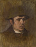 van het hoofd van een arbeider met hoed - Ladislav Mednyánszky — weergave van het kunstwerk