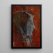 Study of a female head in profile - Ladislav Mednyánszky — framed artwork on a wall