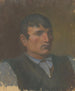 Studie van een jonge man in een donker gilet - Ladislav Mednyánszky — weergave van het kunstwerk