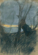 Zonsondergang - Ladislav Mednyánszky — weergave van het kunstwerk
