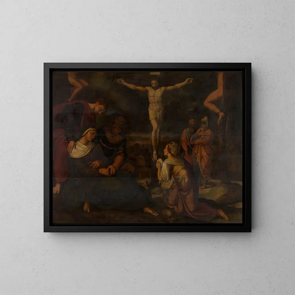 Calvaire - Lambert van Noort — ingelijst kunstwerk aan de muur