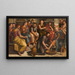 The Christ washing the feet of the apostles - Lambert van Noort — framed artwork on a wall
