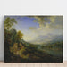 Landschap met Rivier van Christian Georg Schütz — wandpresentatie van het kunstwerk