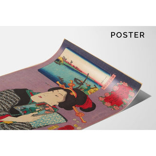 Landscapes and Beauties- Feeling Like Reading the Next Volume - Utagawa Kuniyoshi | Reproduction Tableau Décoration murale affiche copie