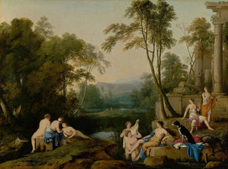 Laurent de la Hyre - Diana and Her Nymphs in a Landscape.webp