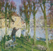 Lavandière die haar was ophangt - Pierre Eugène Montézin — weergave van het kunstwerk
