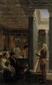 Un jongleur - Lawrence Alma-Tadema — weergave van het kunstwerk