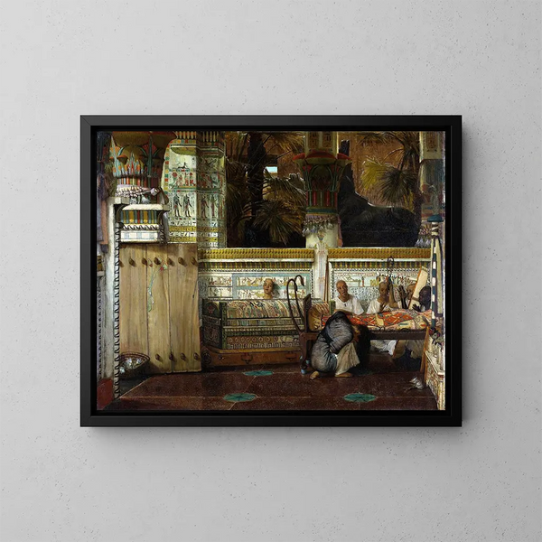 van het Egyptische weduwe - Lawrence Alma-Tadema — ingelijst kunstwerk aan de muur