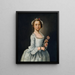 Portret van een dame - Lawrence Kilburn — ingelijst kunstwerk aan de muur