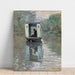 Reproductie van het schilderij Le Bateau-Atelier - Claude Monet