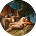 The Sleeping Shepherd - Christian Wilhelm Ernst Dietrich — displayed in an interior