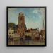 van het kerktoren van de kerk van Dordrecht - Carl Sknberg — ingelijst kunstwerk aan de muur