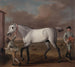 The Duke of Hamilton and his victorious grey racehorse at Newmarket - John Wootton — artwork view