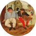 De Grote Boer en de Handelaar - Pieter Brueghel de Jonge — gepresenteerd in een interieur