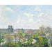 Reproductie van het schilderij Het Jardin des Tuileries en het Pavillon de Flore, Ochtend, Lente - Camille Pissarro