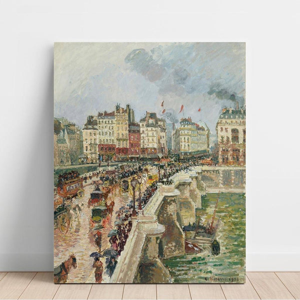 Reproductie van het schilderij De Pont-Neuf, Na de Regenmiddag - Camille Pissarro