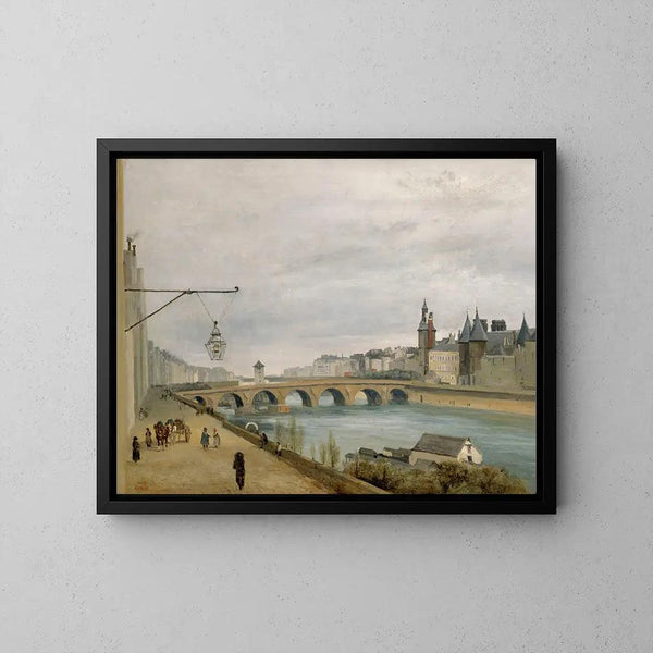 Le Pont au Change, vu du quai de Gesvres - Jean-Baptiste-Camille Corot | Reproduction Tableau Décoration murale affiche copie