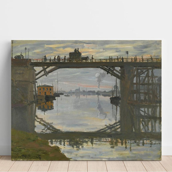 Reproductie van het schilderij Het houten bruggetje - Claude Monet