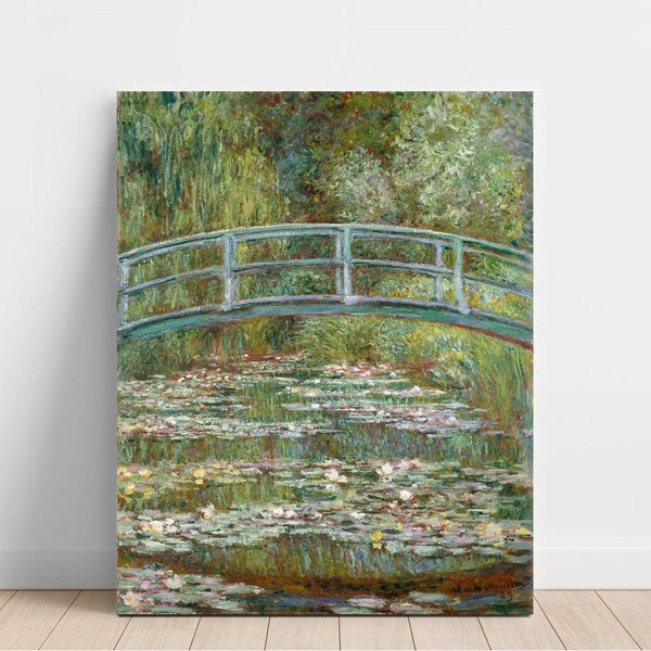 Reproductie van het schilderij Het bruggetje over een waterlelievijver - Claude Monet