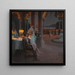 De avond op het terras - Delphin Enjolras — ingelijst kunstwerk aan de muur