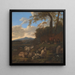 Het kudde schapen - Jacob van der Does — ingelijst kunstwerk aan de muur