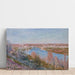 Reproductie van het schilderij Het dorpje Champagne bij zonsondergang, april - Alfred Sisley