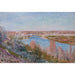 Reproductie van het schilderij Het dorpje Champagne bij zonsondergang, april - Alfred Sisley