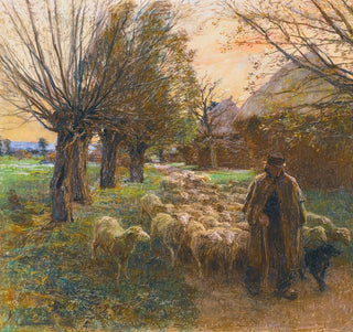 Le berger et son troupeau le soir - Lon Augustin Lhermitte