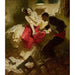Reproductie van het schilderij Het rode sjaal - Dean Cornwell