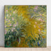 Reproductie van het schilderij De weg door de irissen - Claude Monet