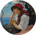 Het rode sjaaltje - Charles Sprague Pearce — weergave van het kunstwerk