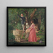 The garden with the old fountain - Jürgen Roed — framed artwork on a wall