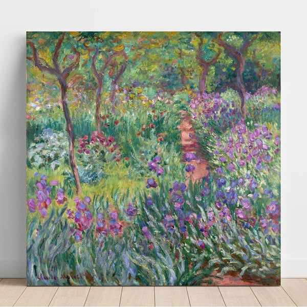 Reproductie van het schilderij De tuin van de kunstenaar in Giverny - Claude Monet